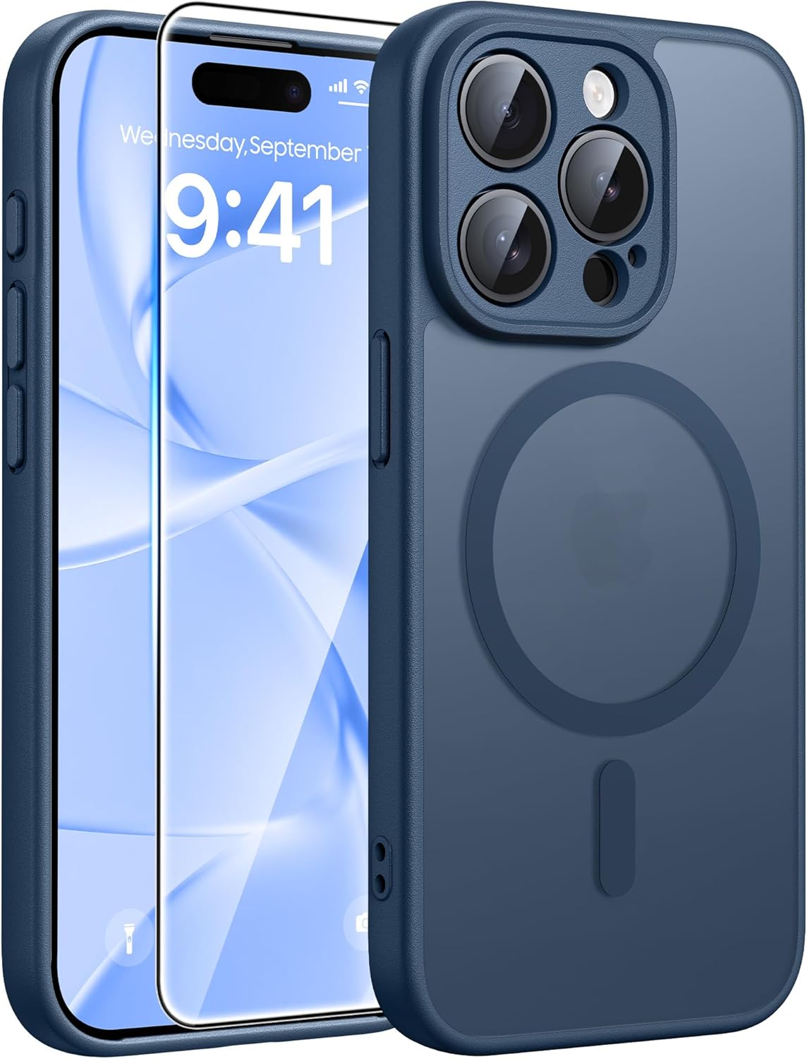 FNTCASE for iPhone 17 Case: [Compatible with Magsafe] Translucent Matte Cases with [Full Camera Protection] [Screen Protector] Military Grade Shockproof Protective Phone Cover - Light Purple