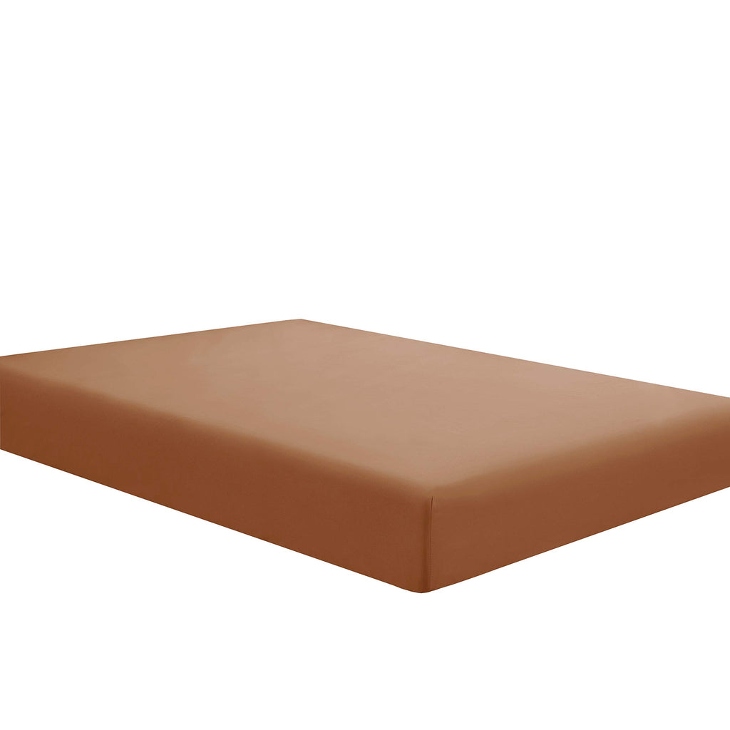 Sfoothome Fitted Sheet Twin Size with Deep Pockets - Soft and Comfortable Microfiber - Fade Wrinkle Resistant, Beige Mattress Sheets