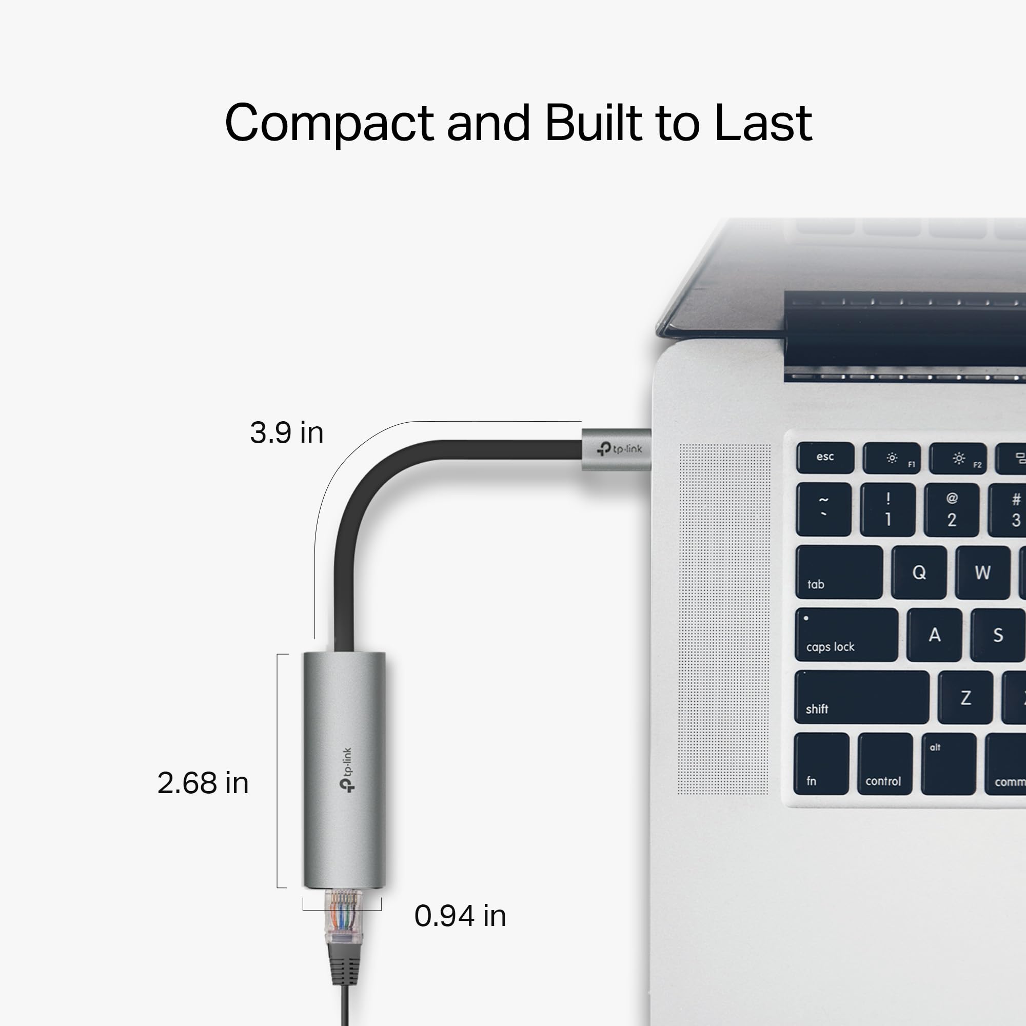 TP-Link Ethernet Splitter 1 to 2, 1000 Mbps High Speed Dual-Port Internet Splitter, Compatible w/ Cat8/7/6/5e/5, USB-C & Ethernet Cables Included, Aluminum Case, Plug and Play for Routers & More EH210