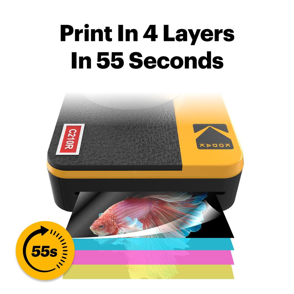 Kodak Mini Shot 2 Retro 4PASS 2-in-1 Instant Digital Camera and Photo Printer (2.1x3.4 inches) + 8 Sheets, White