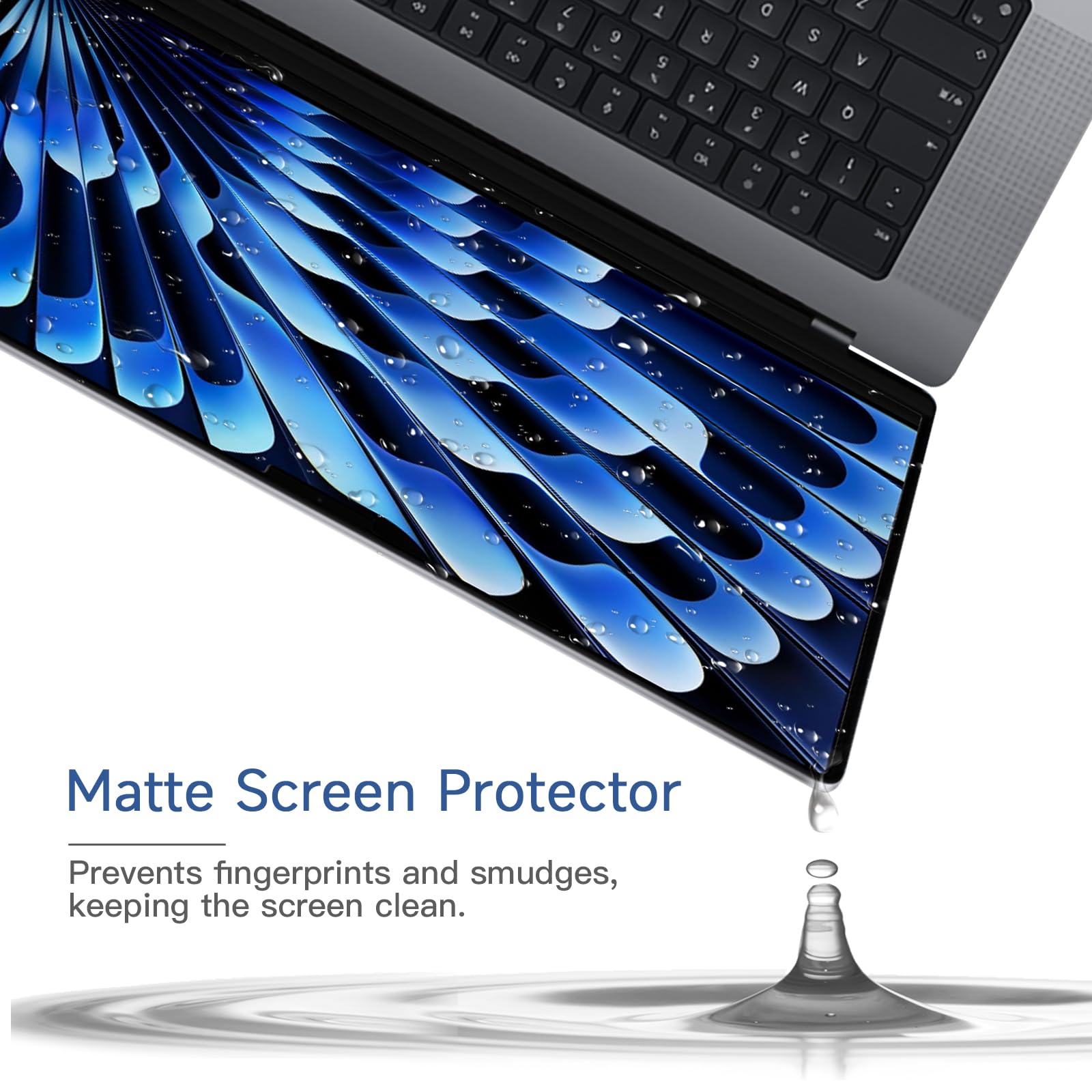 Paquete de 2 protectores de pantalla compatibles con MacBook Pro de 13 pulgadas (2016-2022 / M1, M2) y MacBook Air de 13 pulgadas (2018-2021 / M1), protector de pantalla antirreflejos, protector de