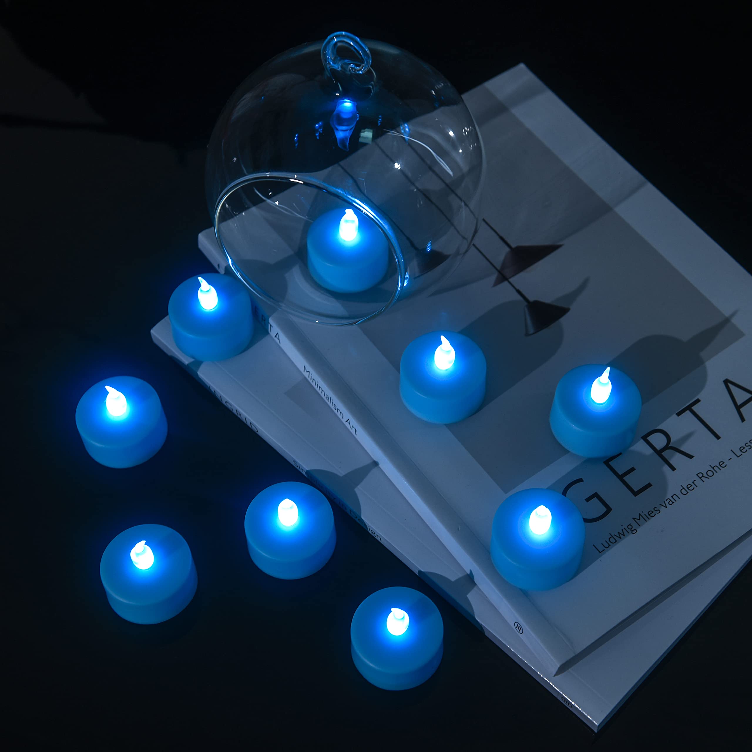 Tea Light Candles with Remote Control,Flickering Flameless LED Candle,Long Lasting 400+Hours,Battery Operated with Timer for Home Decoration Seasonal &Festival Celebration Warmyellow (5pcs)