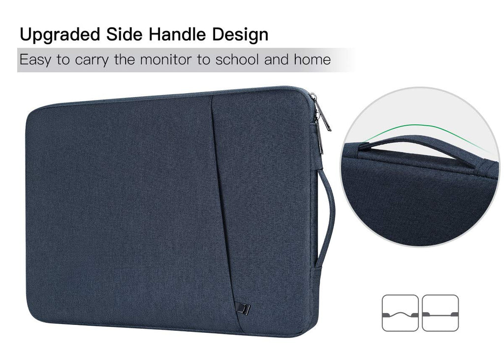 15.6 Inch Portable Monitor Case, Protective Carrying Sleeve Compatible with KYY MNN InnoView Most 16.1/15.6 in Monitors, Water Resistant Monitors Bag with Accessory Pocket, Black