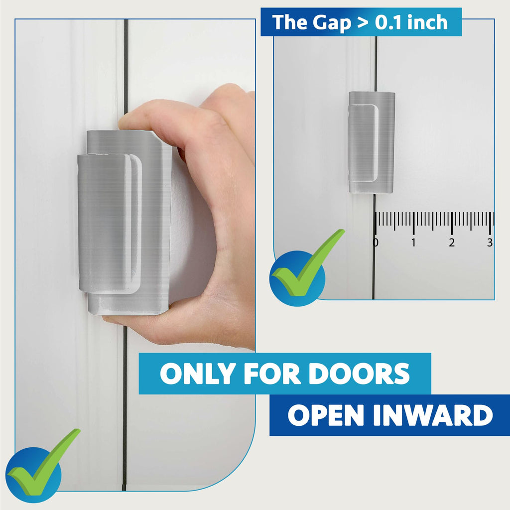 Dwell+Good Door Locks (2-Pack) - Easy To Install Aluminum Home Security Door Locks for Front Door - Child Proof Door Lock for Kids Safety - Withstand 800 lb of Force & Tamper Proof Top Door Lock Latch