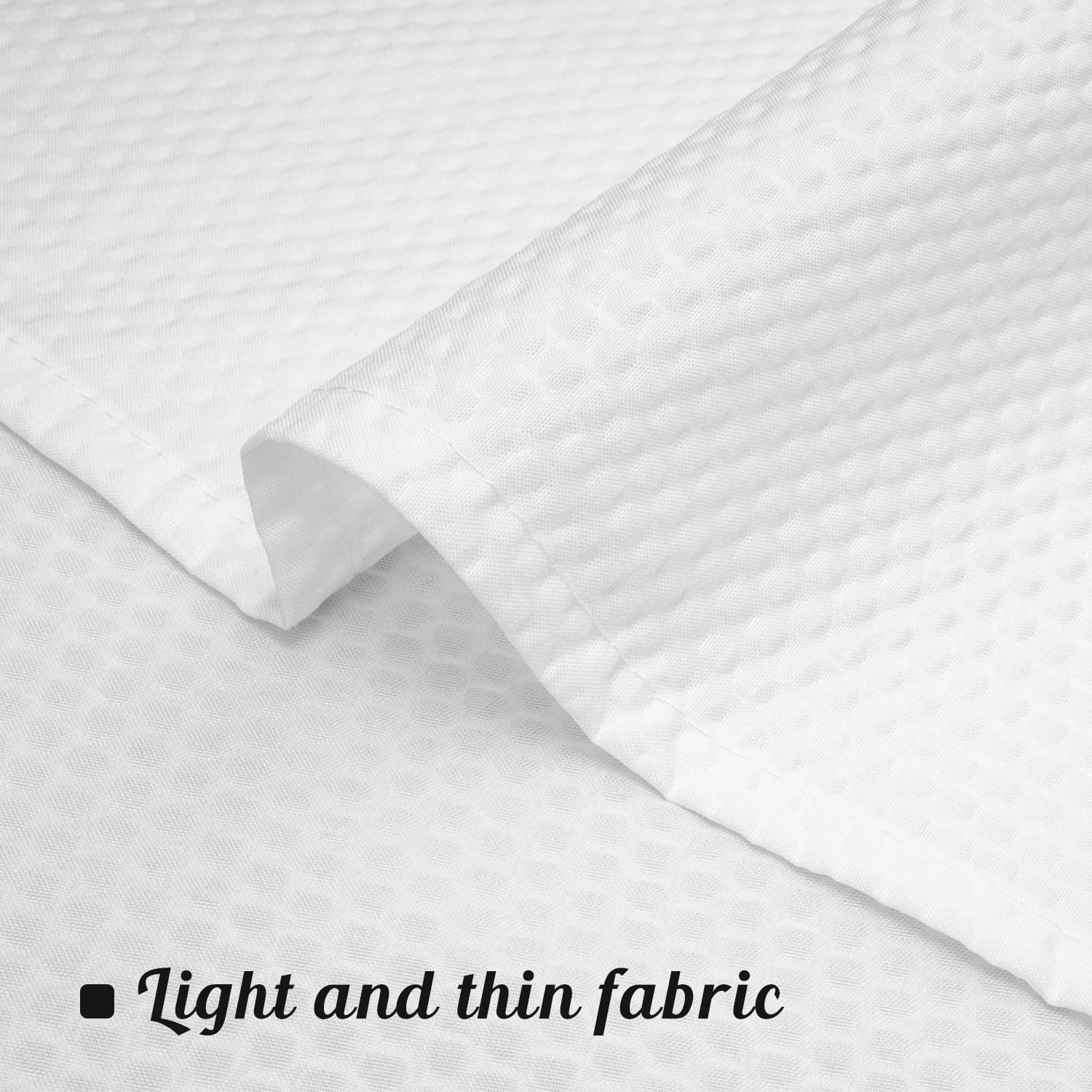 Mrs Awesome Embossed Microfiber Shower Curtain Liner 70 x 72 inches, Soft Fabric Shower Curtain Washable and Water Repellent,70x72, Cream