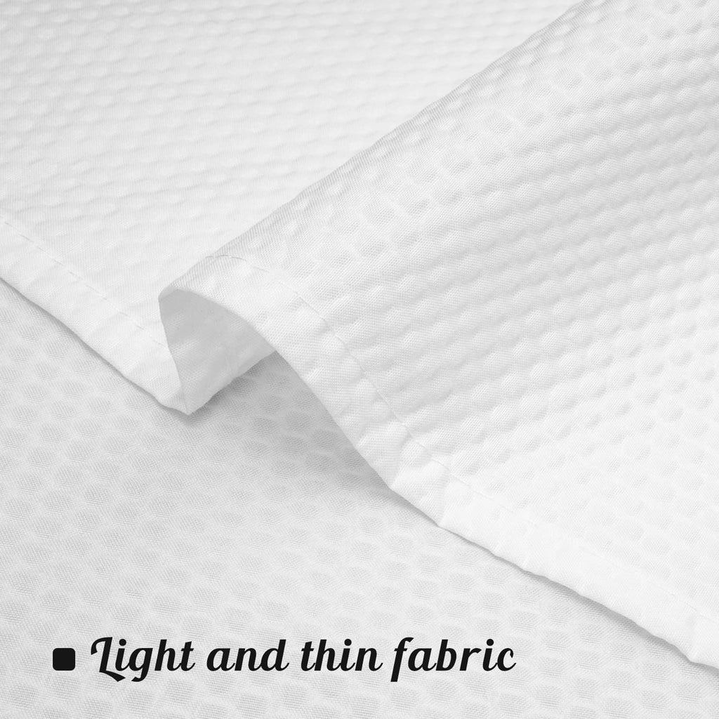 Mrs Awesome Embossed Microfiber Shower Curtain Liner 70 x 72 inches, Soft Fabric Shower Curtain Washable and Water Repellent,70x72, Cream