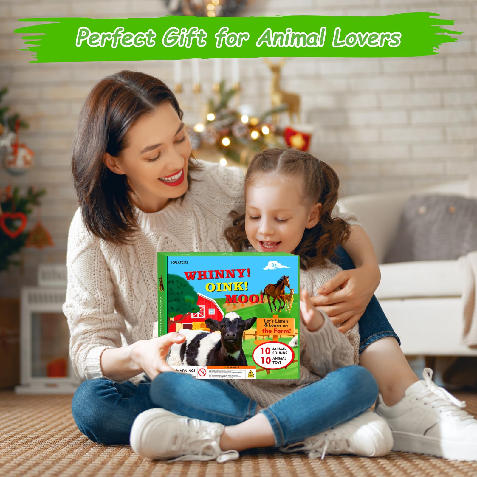 iGRATENS Dinosaur Toys with Sound Books, 10PCS Dino Toy for Toddlers & Animal Sounds Book with 10 Buttons, Realistic Plastic Animal Figures, Dinosaur Toys for Kids 3-5, Dinosaurs Lover Gifts for Kids