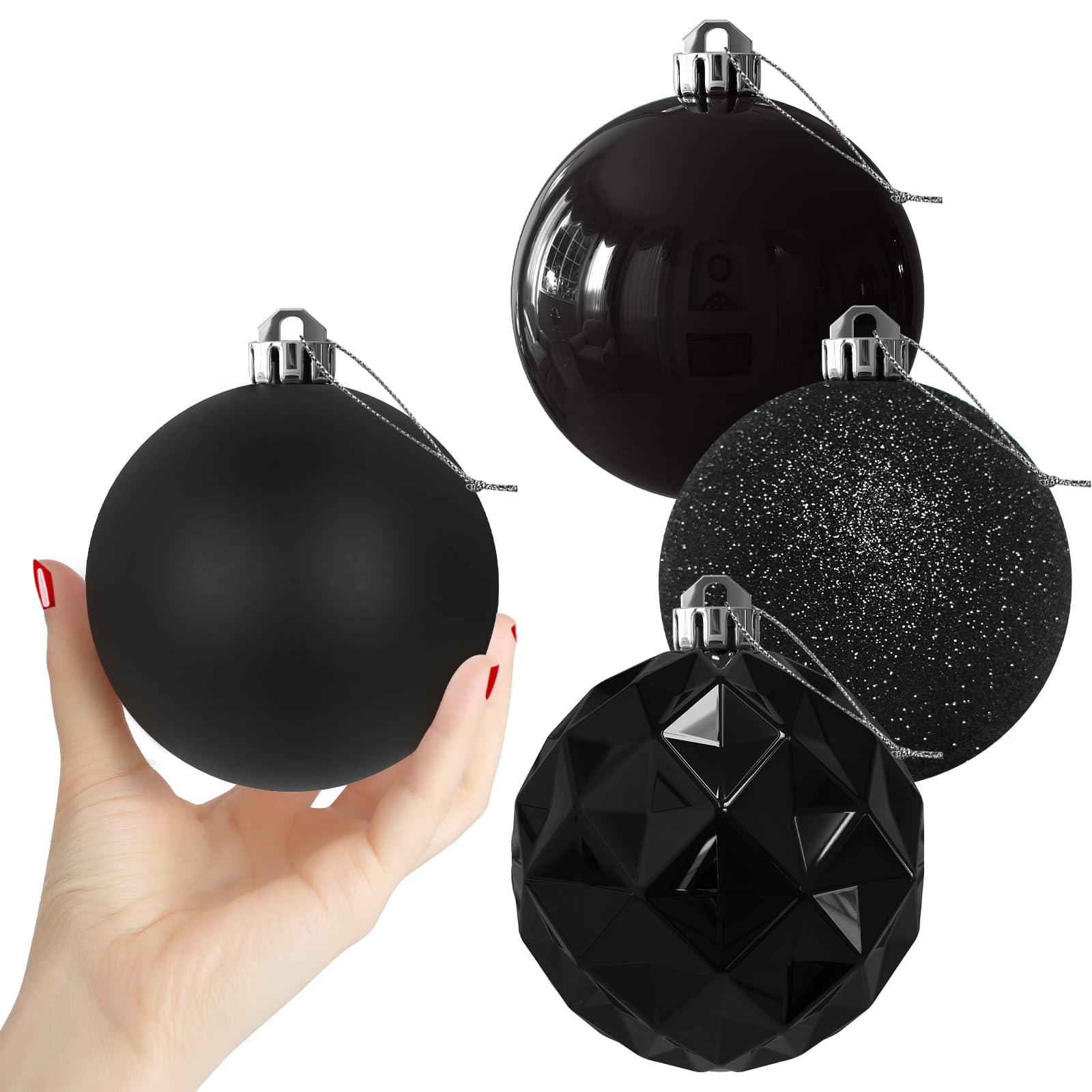 Bubblegun Pink 1.6" Small Christmas Balls Christmas Tree Decoration Ornaments Shatterproof Hanging Balls for Birthday Halloween Holiday Wedding Decorations Set of 12pcs