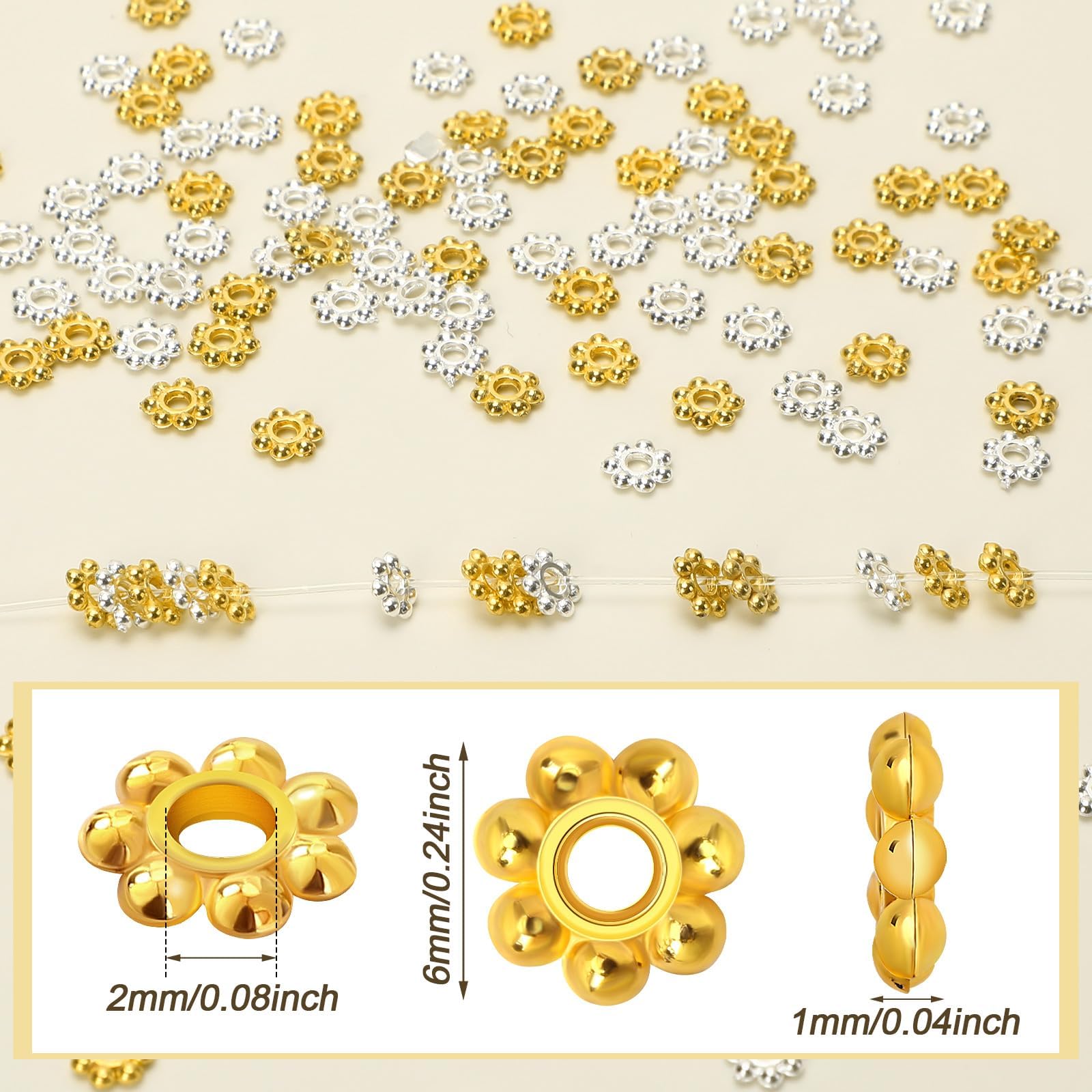 Augshy 700PCS White Letter Beads Alphabet Beads for Making DIY (6mm) | Premium Acrylic Cube Shape, Ideal Bracelets and Keychains, Large Hole Design for Easy Paracord Threading