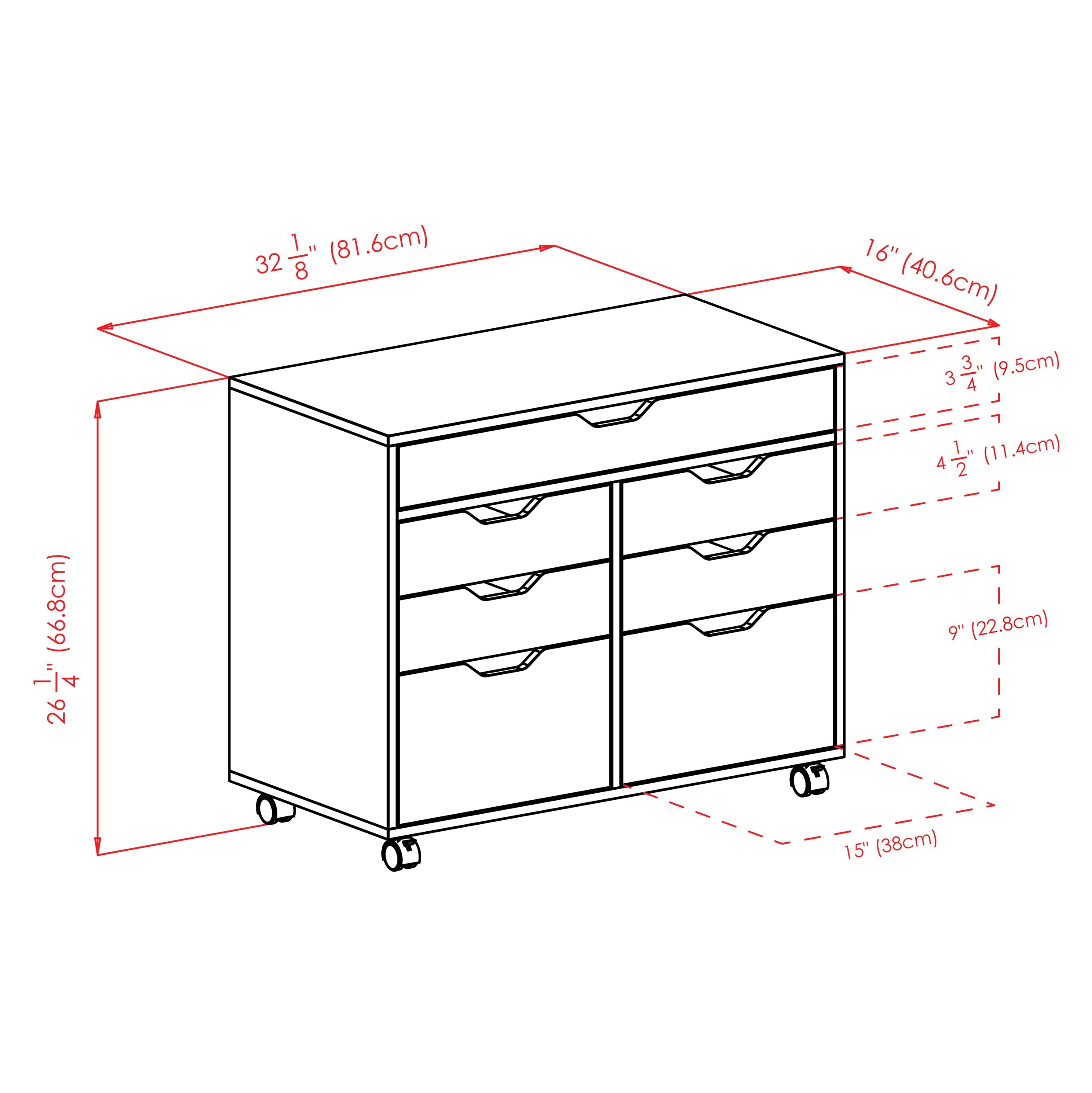 Winsome Halifax Mobile Storage Cabinet with Doors & Drawers, Stylish & Functional Home Storage Cabinet for Filing, Kitchen Organization, Moveable Furniture for Office, Dorms, Apartments