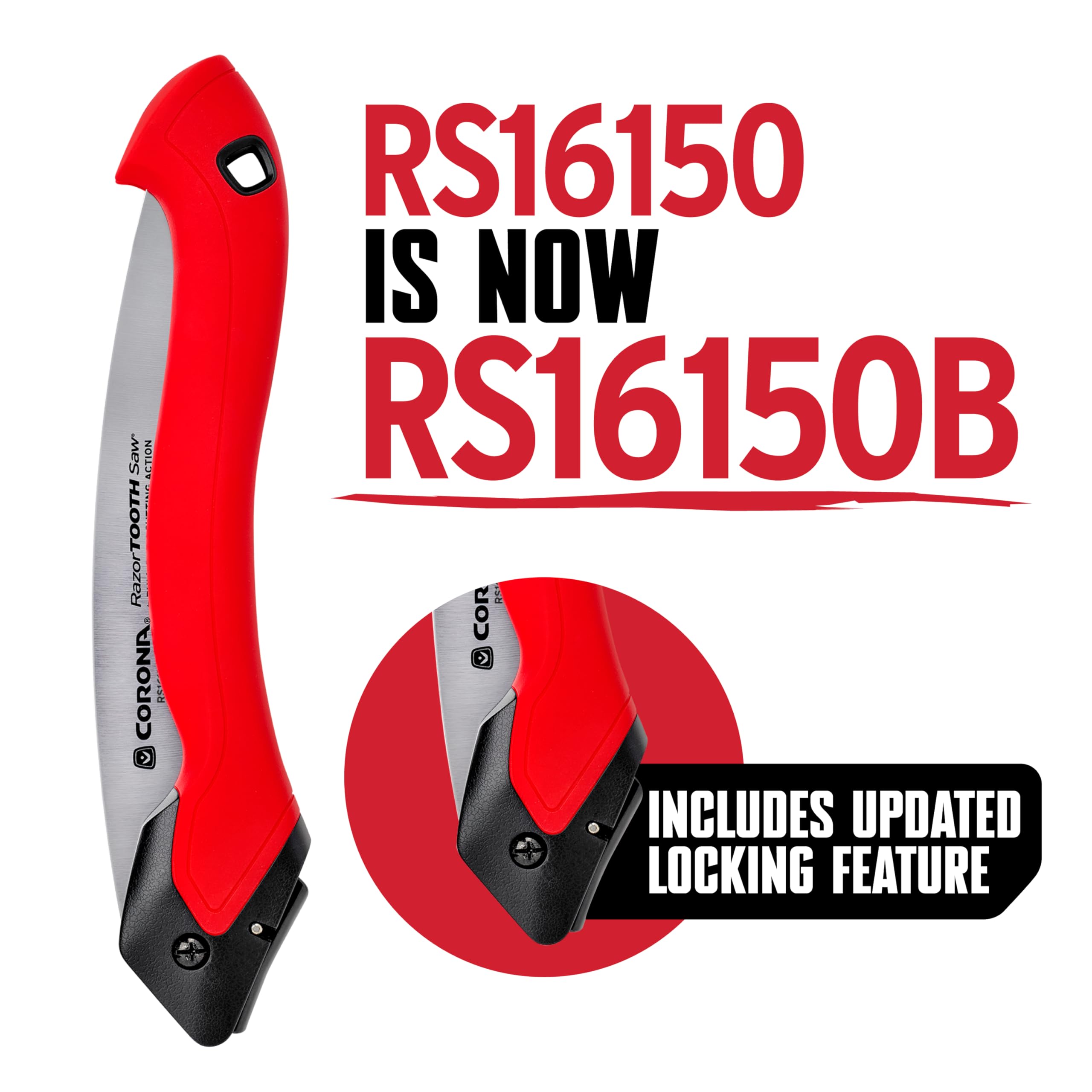 Corona RS 7245 Razor Tooth Folding Saw, 7-Inch Curved Blade, Steel