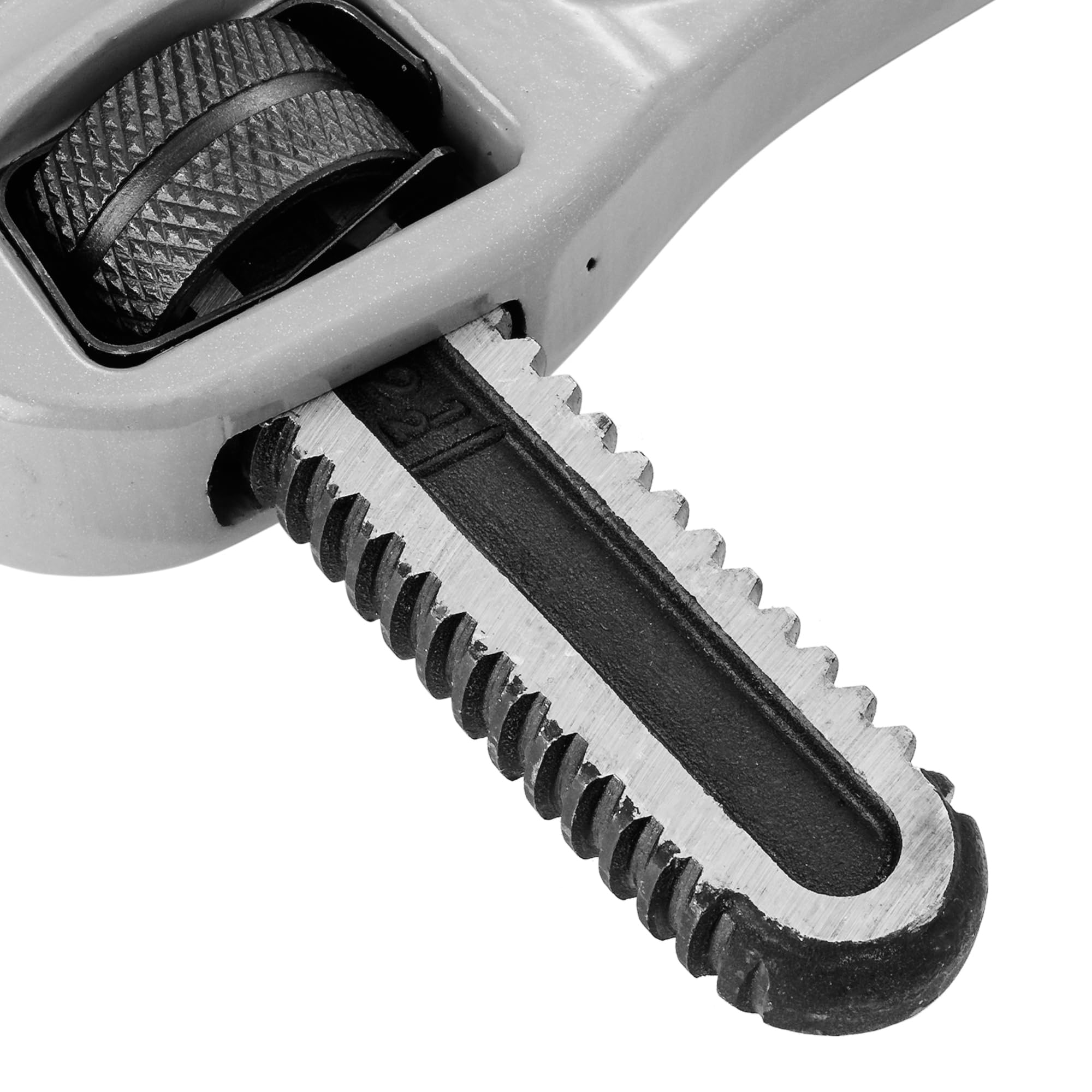 DURATECH 8-inch Heavy Duty Aluminum Straight Pipe Wrench, Adjustable Plumbing Wrench, Drop Forged, Exceed GGG standard