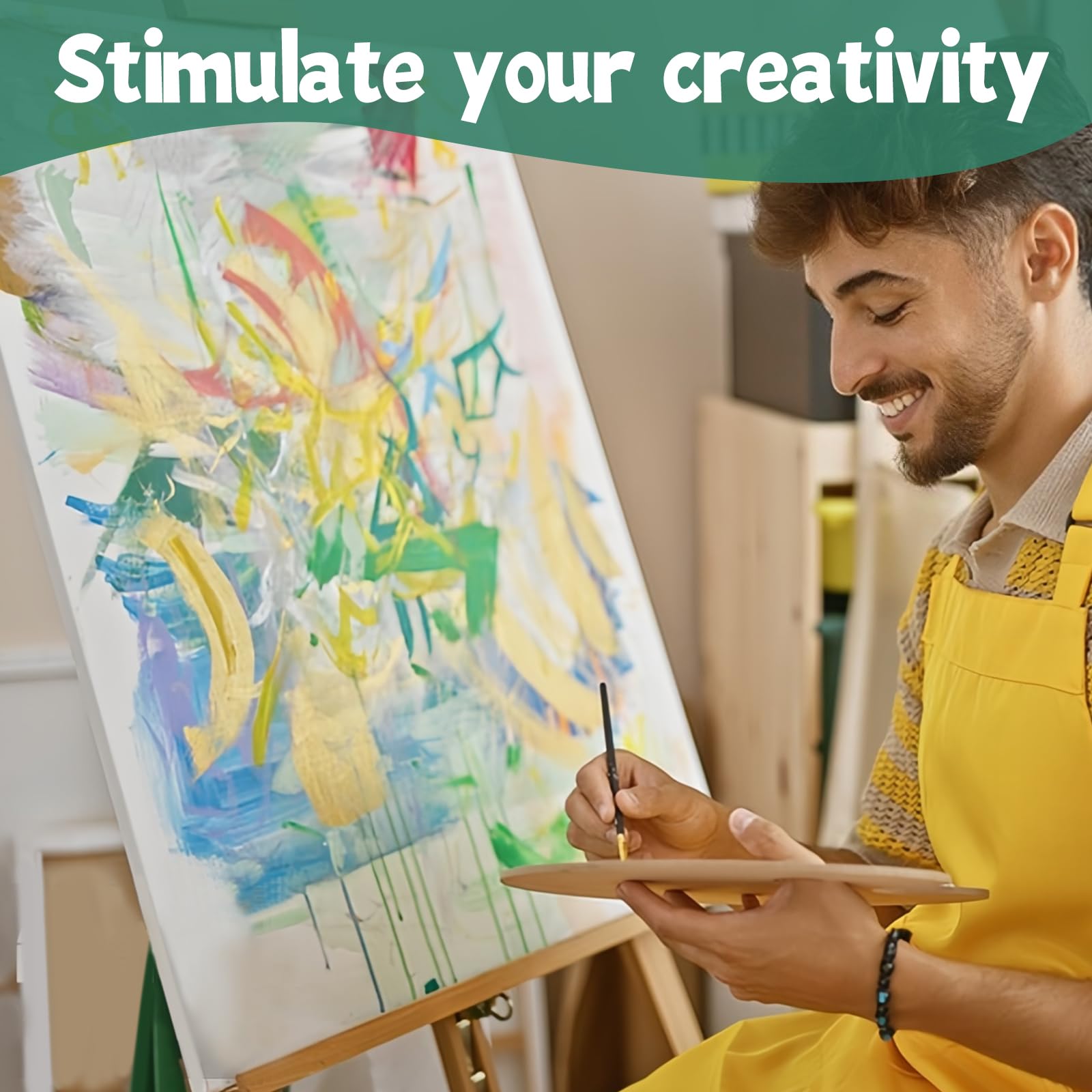 ESRICH Stretched Canvas for Painting 5x7, 48 Pack Small Canvases for Painting 5/8" Profile Primed Acid-Free Blank Painting Canvas for Kids & Artists for Decorations, Painting Parties.