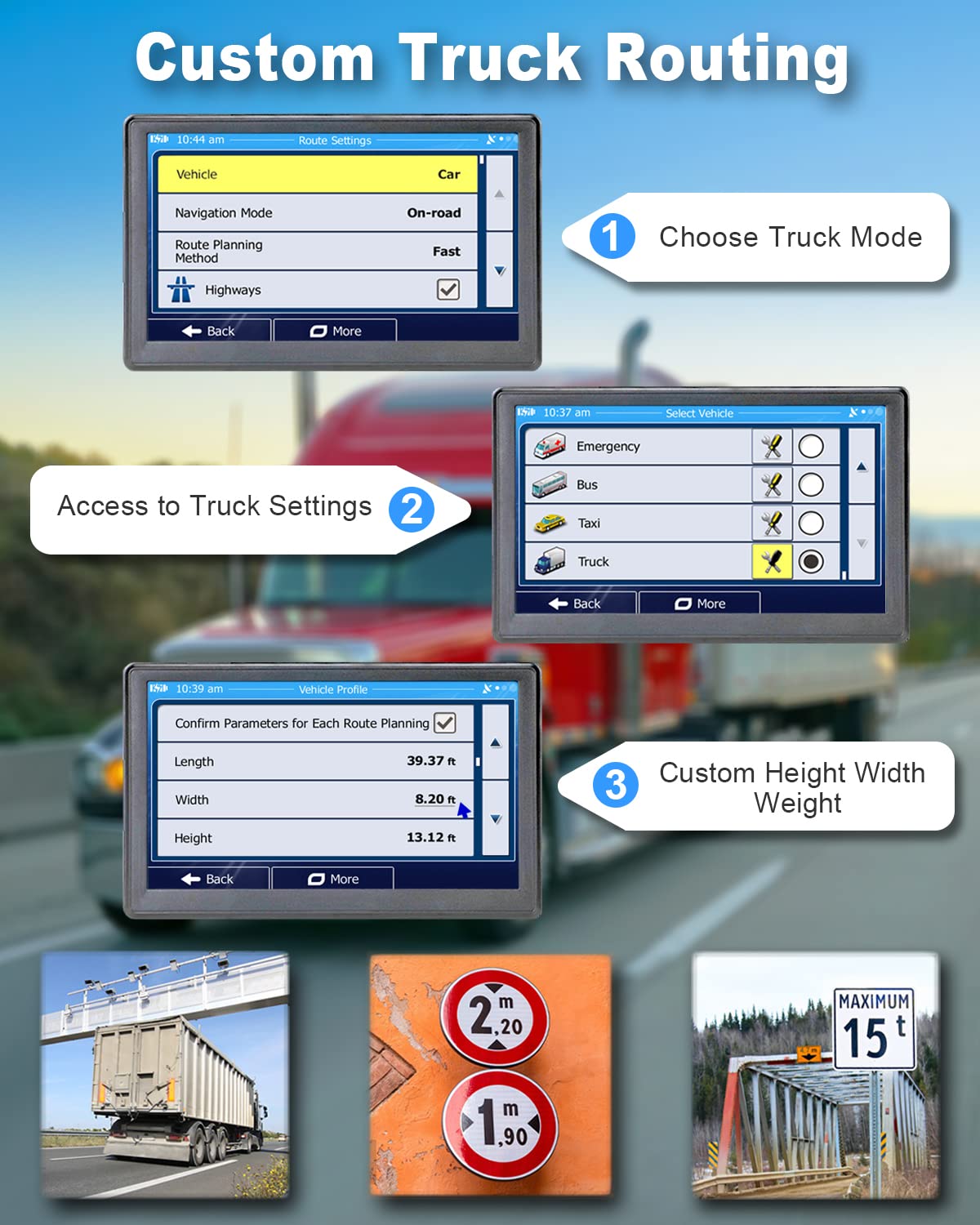 OHREX N700 GPS Navigator for Car Truck RV, Truck GPS Commercial Drivers,Large 7”Trucker GPS,Latest 2026 Map with Free Lifetime Updates,Custom Routing,Driver Alerts