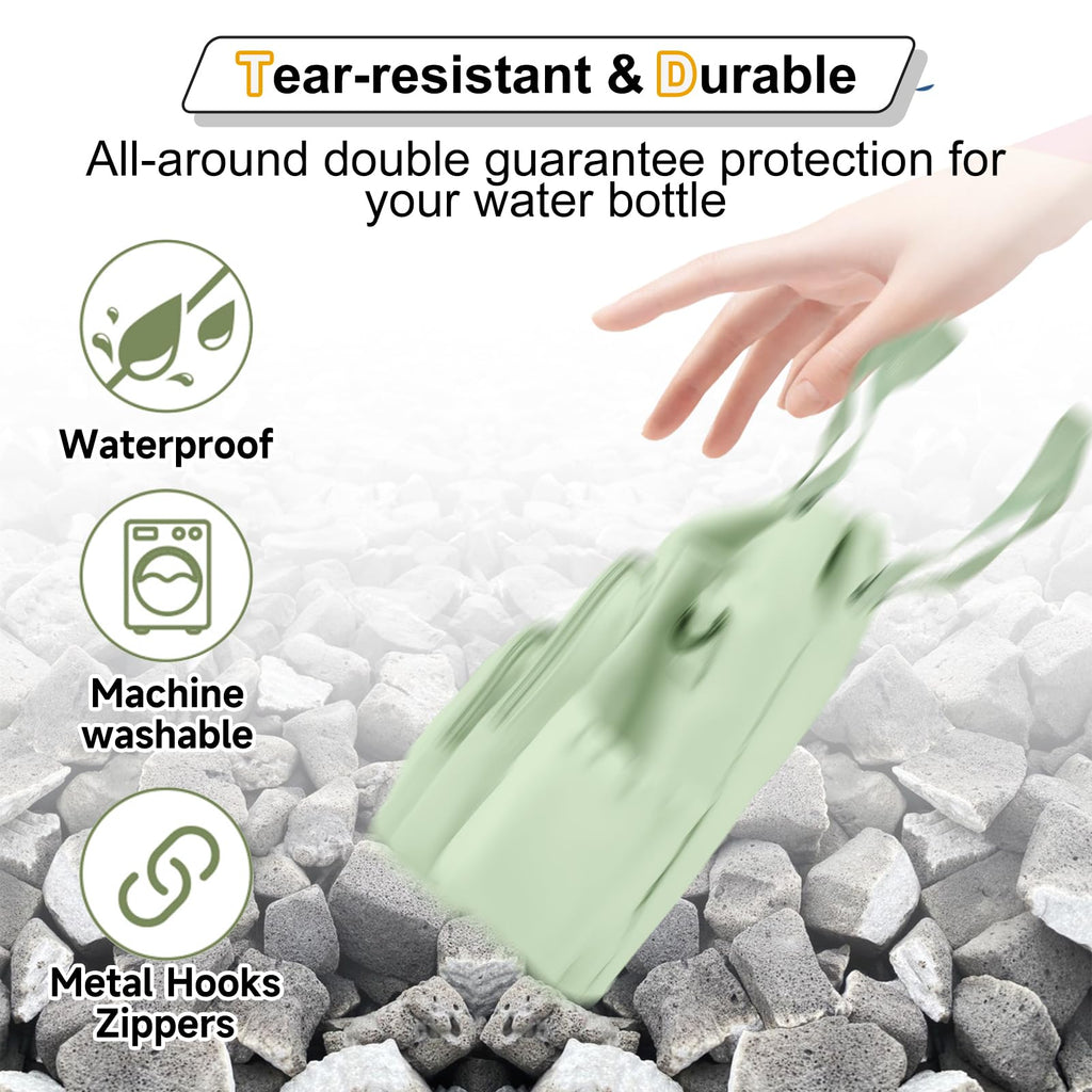 Water Bottle Holder with Strap, 32oz 40oz Insulated Crossbody Water Bottle Carrier Sling Bag with Phone Pocket for Walking/Hiking/Travel/Gym