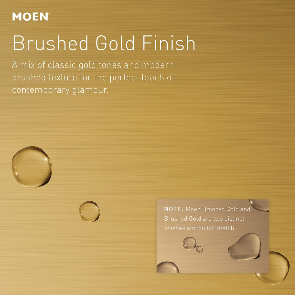 Moen Brushed Gold Weymouth Two Handle Pulldown Bridge Kitchen Faucet, S73204BG