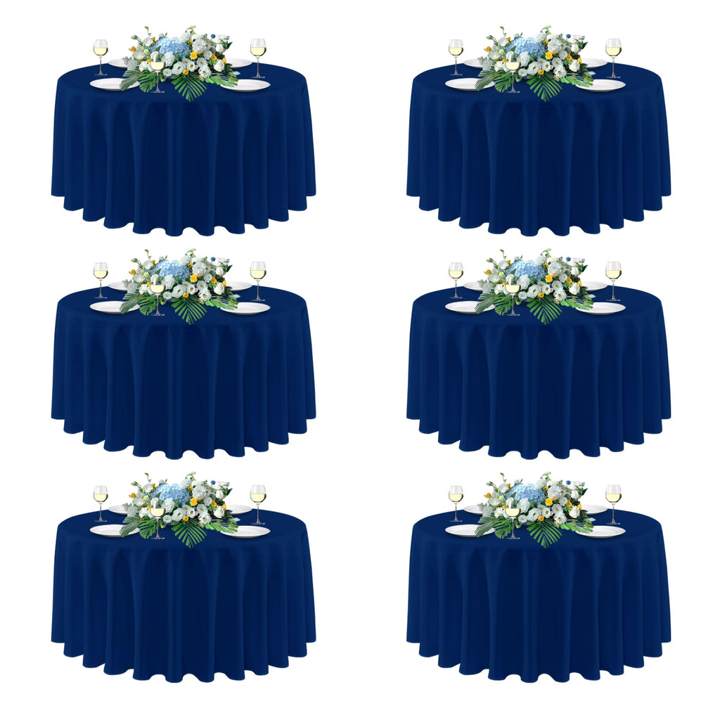 sancua Rectangle Tablecloths for 4ft Tables, 6 Pack - 60x84 Inch - Beige Washable Fabric Cloth Table Cloth for Wedding, Party, Birthday, Banquet, Reusable Polyester Table Covers