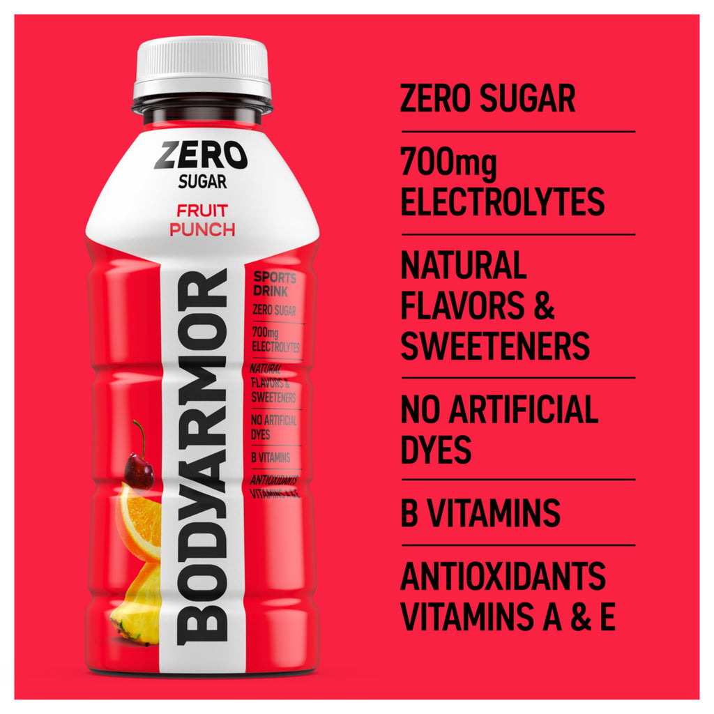 BODYARMOR Lyte Sports Drink Low-Calorie Beverage, Blueberry Pomegranate, Coconut Water Hydration, Natural Flavors with Vitamins, Potassium-Packed Electrolytes, 16 Fl Oz (Pack of 12)