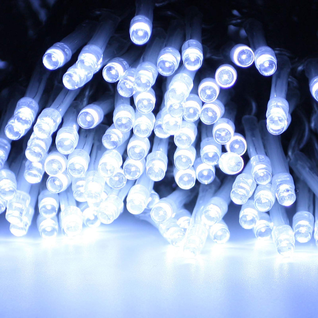 Connectable 100 LED String Lights Indoor Outdoor, 33FT Warm White Christmas Lights Waterproof, 13 Modes with Timer, Twinkle Fairy Lights Plug in Clear Wire for Christmas Tree, Bedroom, Classroom Decor