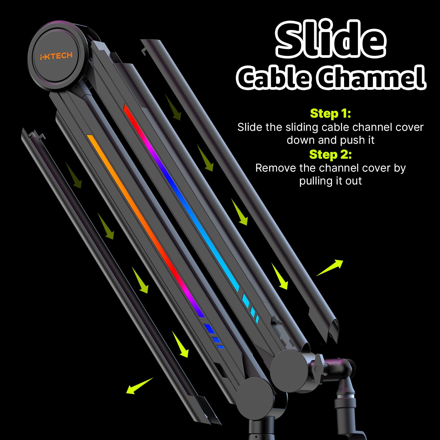 IXTECH Premium Microphone Boom Arm with Desk Mount, 360° Rotatable, Fully Adjustable, for Podcast, Video, Gaming, Radio, Studio, Recording, Sturdy and Universal VALIANT Model