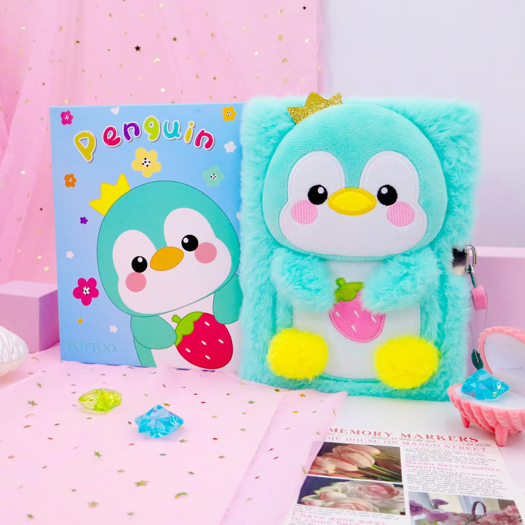 Axolotl Diary for Girls with Lock, Plush Axolotl Toys Gift for Teen Girls, Kids Writing Journal Notebook, Birthday Gifts for Little Girls Ages 5 6 7 8 9 10-12 Year Old