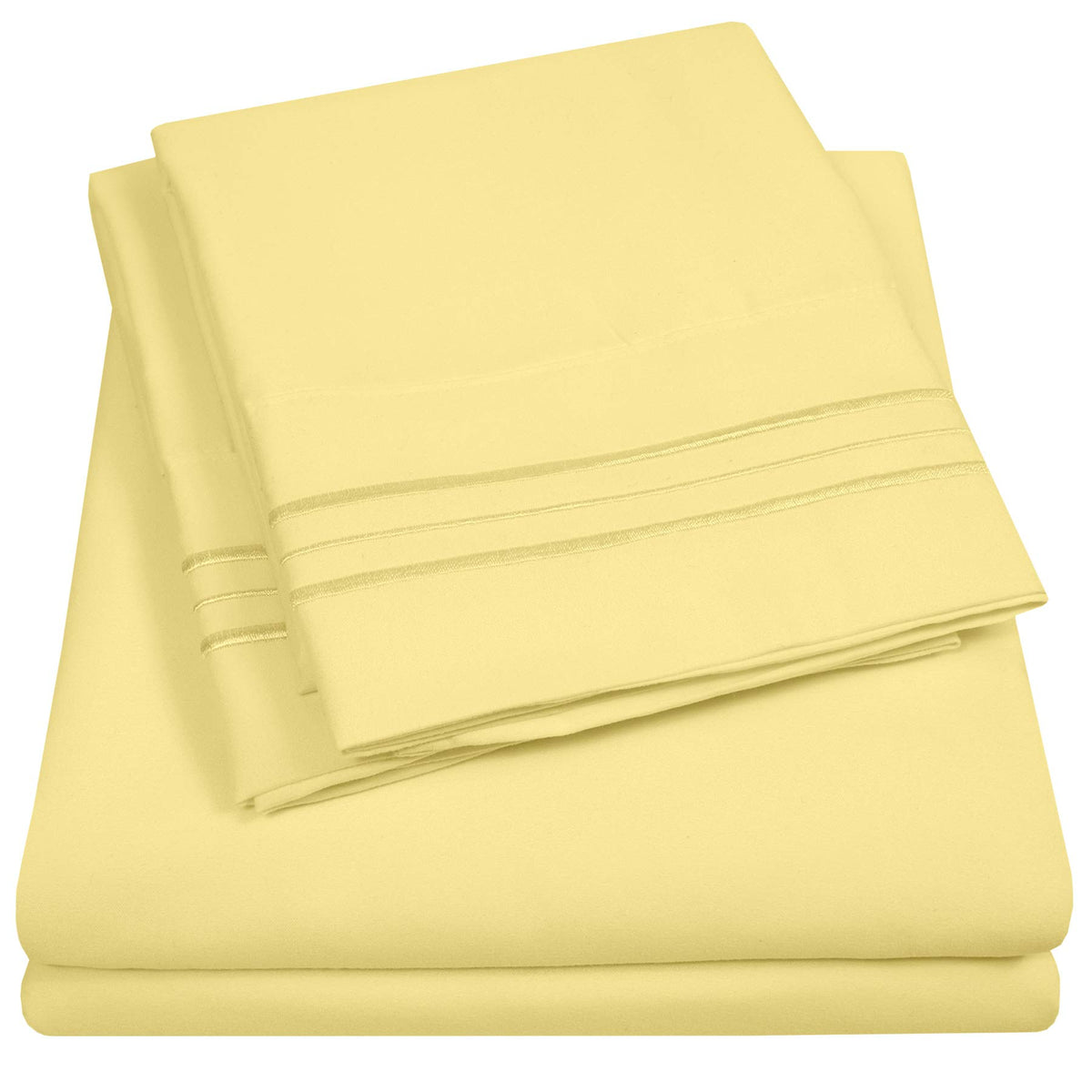 1500 Supreme Collection Extra Deep Pocket Sheets Set - Luxury Soft Bed Sheets, Wrinkle Free, Bedding, Over 40 Colors, 21 inch Extra Deep Pocket, Twin, Silver