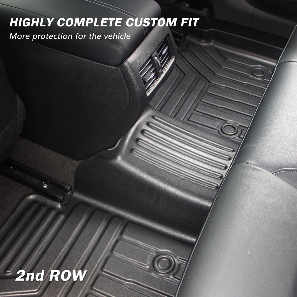 KUST Floor Mats & Trunk Cargo Mat for Toyota RAV4 2019-2025, All Weather Rear Trunk Cargo Liner for RAV4 Accessories TPE Rubber Raised Edge 4PCS
