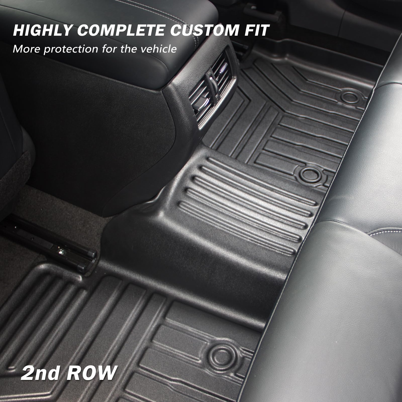 KUST Floor Mats & Trunk Cargo Mat for Toyota RAV4 2019-2025, All Weather Rear Trunk Cargo Liner for RAV4 Accessories TPE Rubber Raised Edge 4PCS