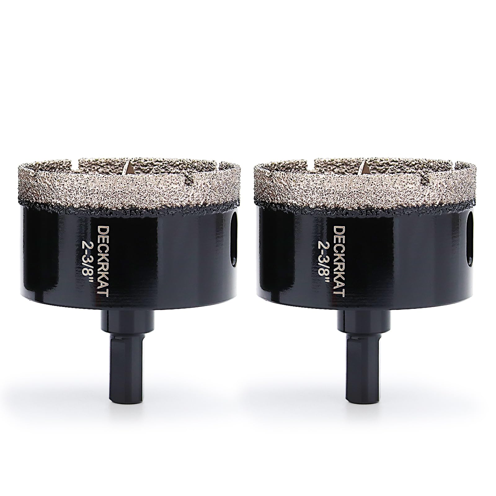 1 Inch Diamond Hole-Saw Bits with Pilot Drill Bit - 2pc 1" Diamond Tipped Tile Hole Saws with Guiding Bit Accurate Drilling for Porcelain Tile Ceramic Pottery Granite Stone Glass Bottles 25mm