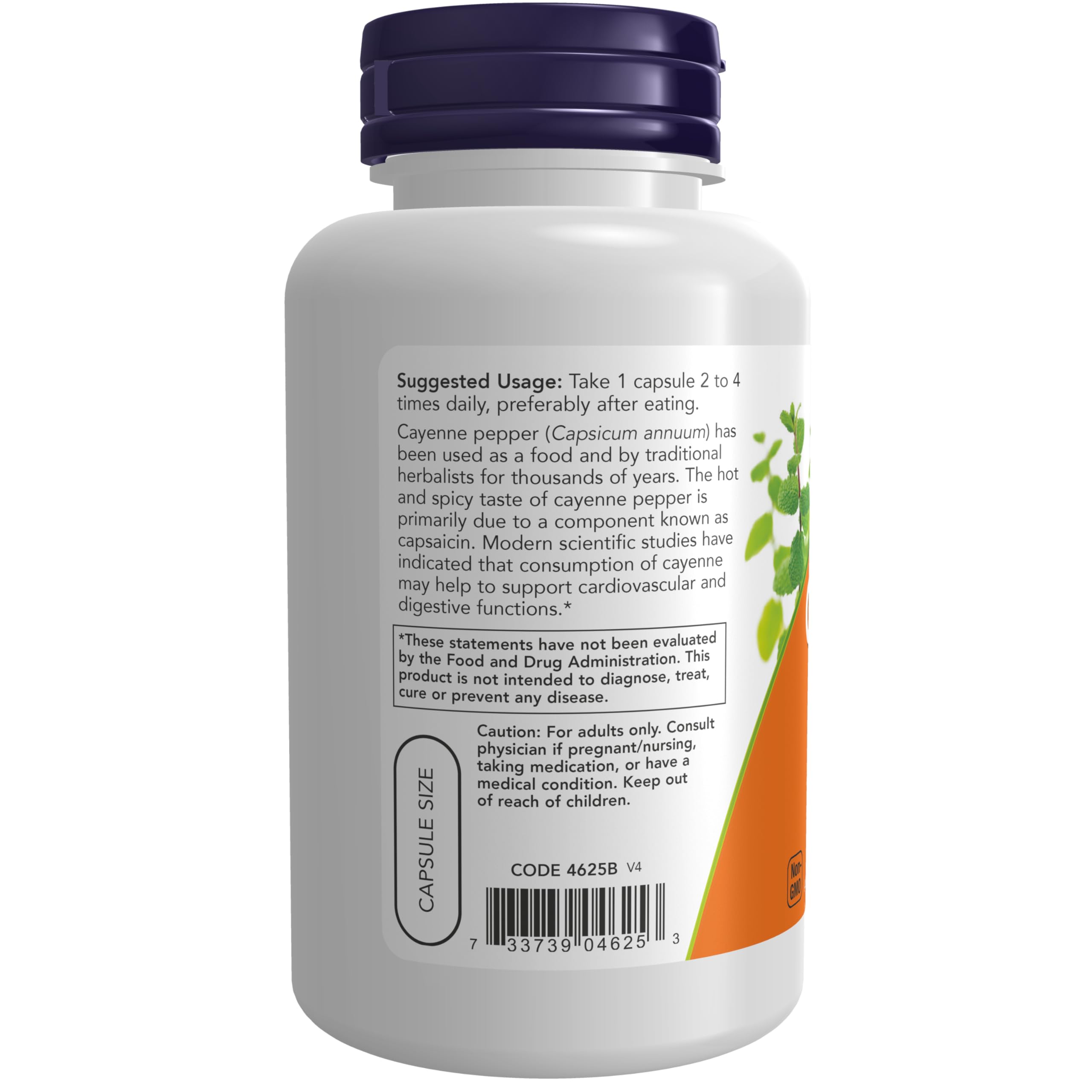 NOW Foods Supplements, Cayenne (Capsicum annuum) 500 mg, Herbal Support, 100 Veg Capsules