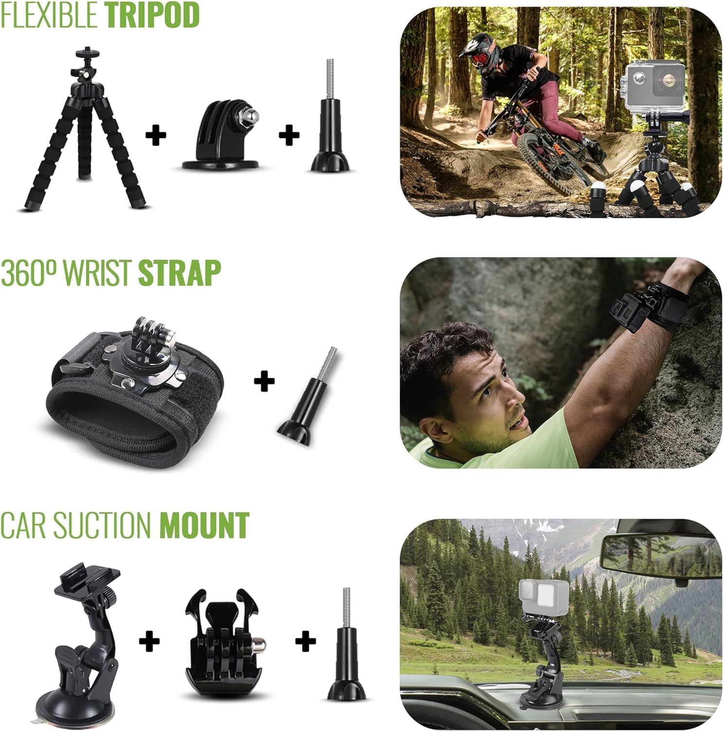 GoPro HERO13 Black Creator Edition - Includes Volta (Battery Grip, Tripod, Remote), Media Mod, Light Mod, Waterproof Action Camera + 64GB Card, 50 Piece Accessory Kit and 2 Extra Batteries
