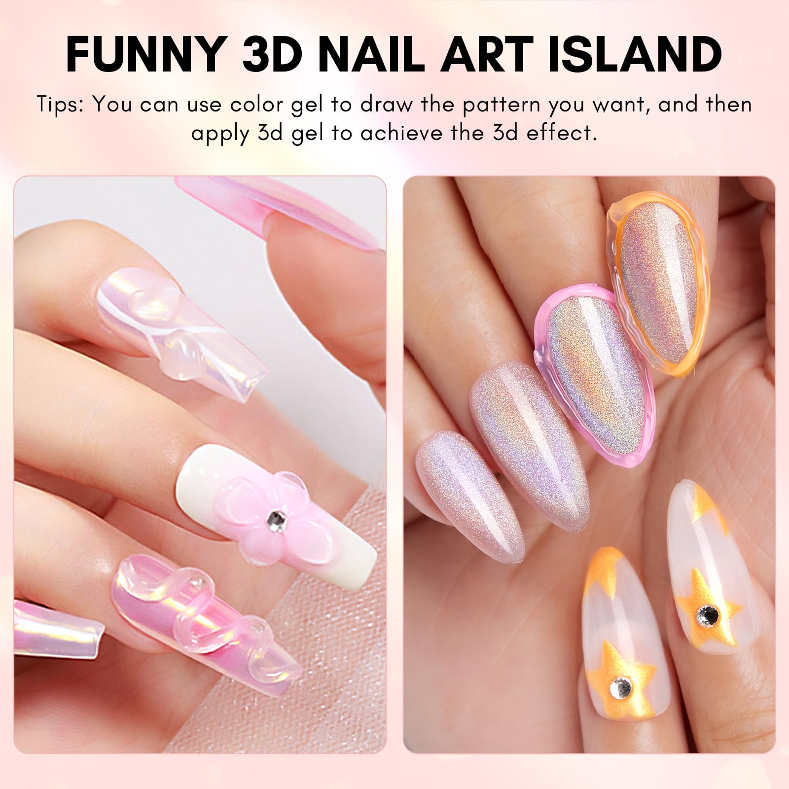 Makartt Rhinestone Glue for Nails: Super Strong Gel Nail Glue for Nail Charms Gems Decorations, 3D Gel Nail Art Bling Jewel Diamonds for Salon & DIY Manicure, 30ML UV Lamp Cured Need Beauty Gifts