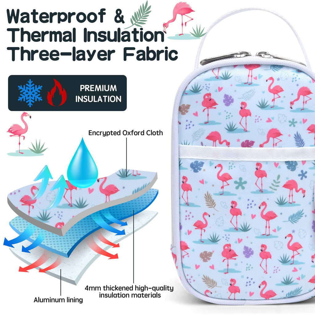 Yelocota Small Insulated Lunch Bag- Snack Bag- Mini Cooler Bag with Handle for Travel,Work,School(Storage Space below 20oz)- Also Suitable for Pairing with Food Jar