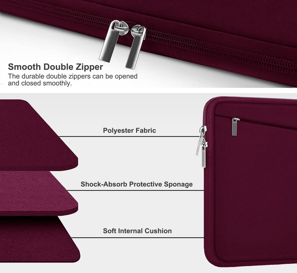 Laptop Sleeve Case 13.3 Inch, Durable 14 Inch Laptop Case Computer Carrying Bag Protective Cover Compatible with 13 14 inch MacBook Pro, MacBook Air, Dell, HP, Lenovo, Notebook, Computer, Black