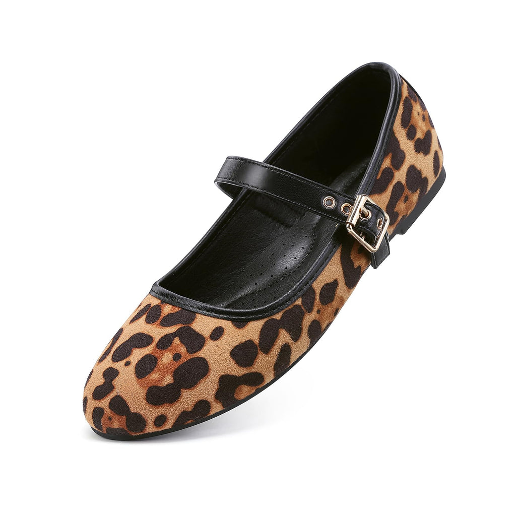 MaxMuxun Women's Flats Shoes Faux Suede Round Toe Ballet Dressy Flats Comfortable Slip On Walking Shoes