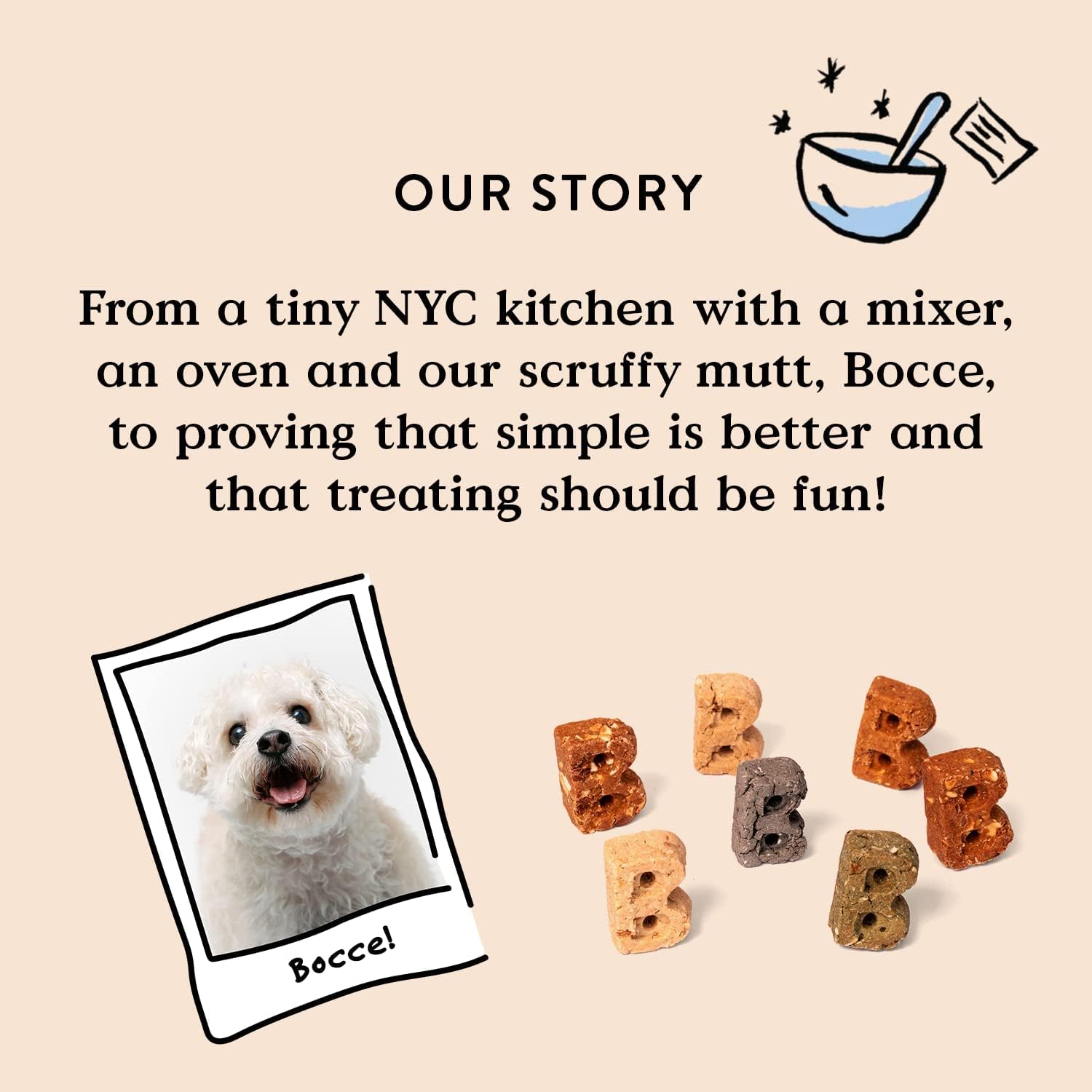 Bocce's Bakery Bac'n Nutty Soft & Chewy Dog Treats, Wheat-Free PB & Bacon Flavored All Natural Limited Ingredient Oven Baked Cookies for Dogs, 6 oz Bag