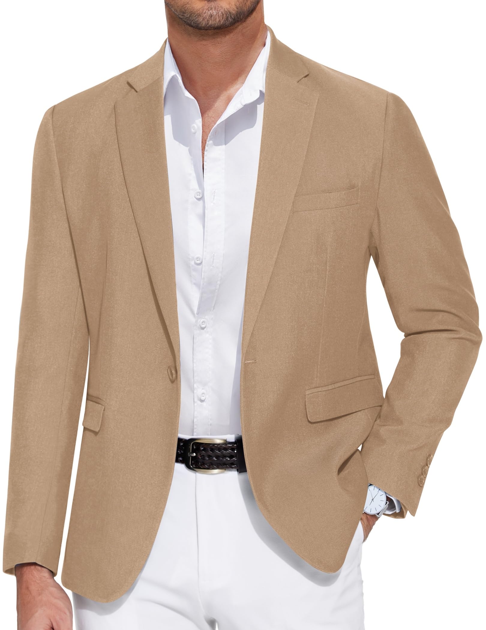COOFANDY Men's Casual Blazer One Button Sport Coat Slim Fit Lightweight Suit Blazer Jacket