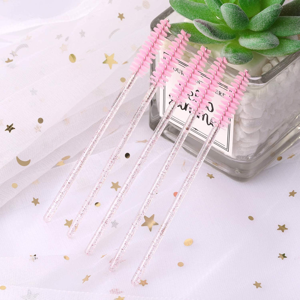 Tbestmax 500 Disposable Mascara Wands Eyelash Brush Spoolies for Eyebrow Eye Lash Extension, Makeup Brushes Applicators Kits - 5 Colors