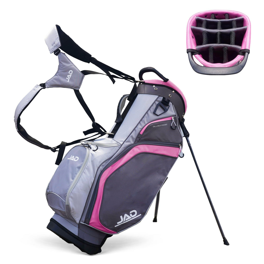 JAD Lightweight Womens Golf Bag, Golf Stand Bag for Women/Ladies, 14-Way Top Dividers, Ultra Lightweight, Large Pockets for Accessories, Durable Water Resistant