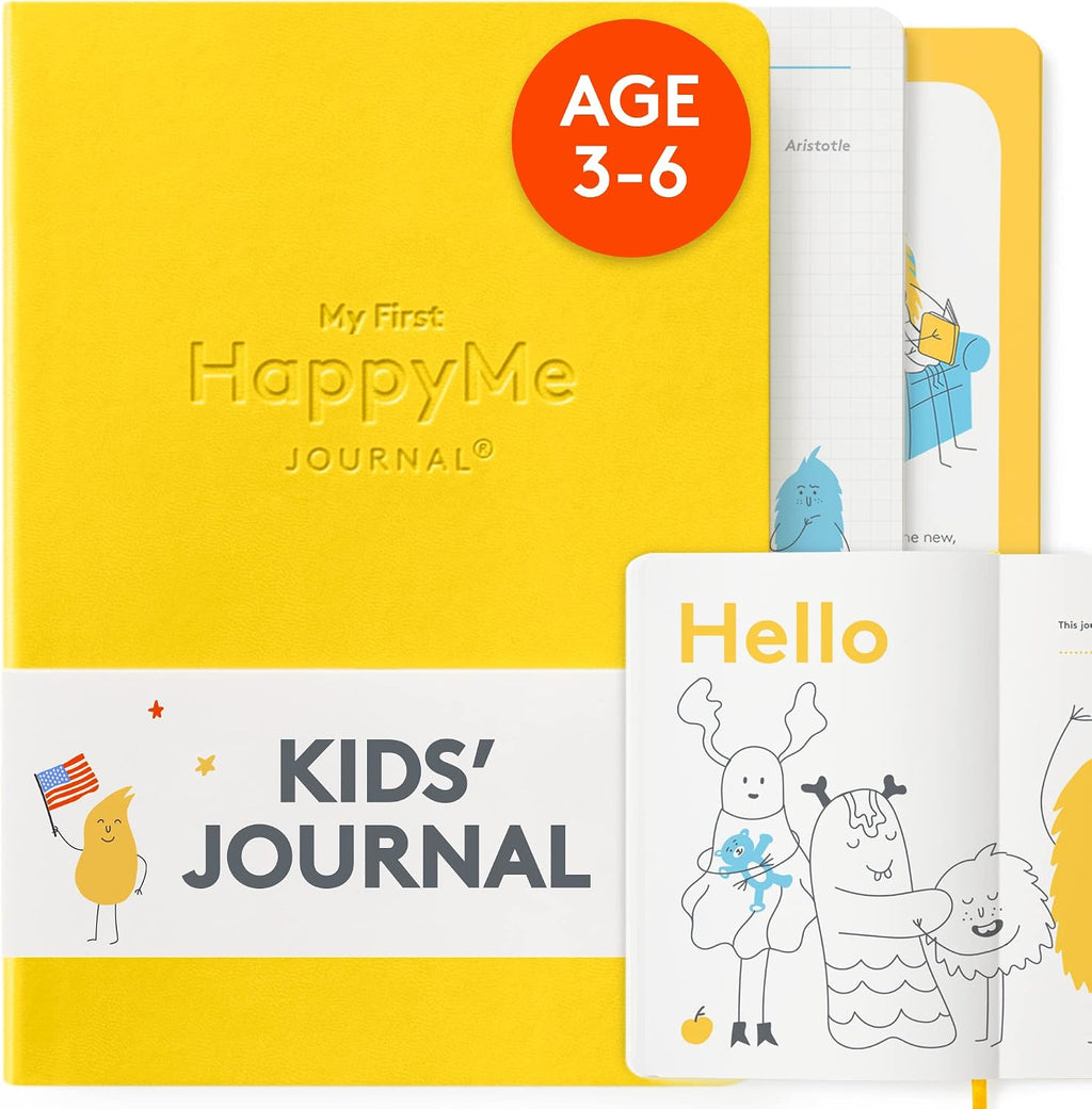 My First HappyMe Journal for Kids: Promote Happiness, Cultivate Positive Habits and Nurture Curiosity for Little Explorers - Interactive Guided Journaling Book for Inquiring Minds of Children Ages 3-6