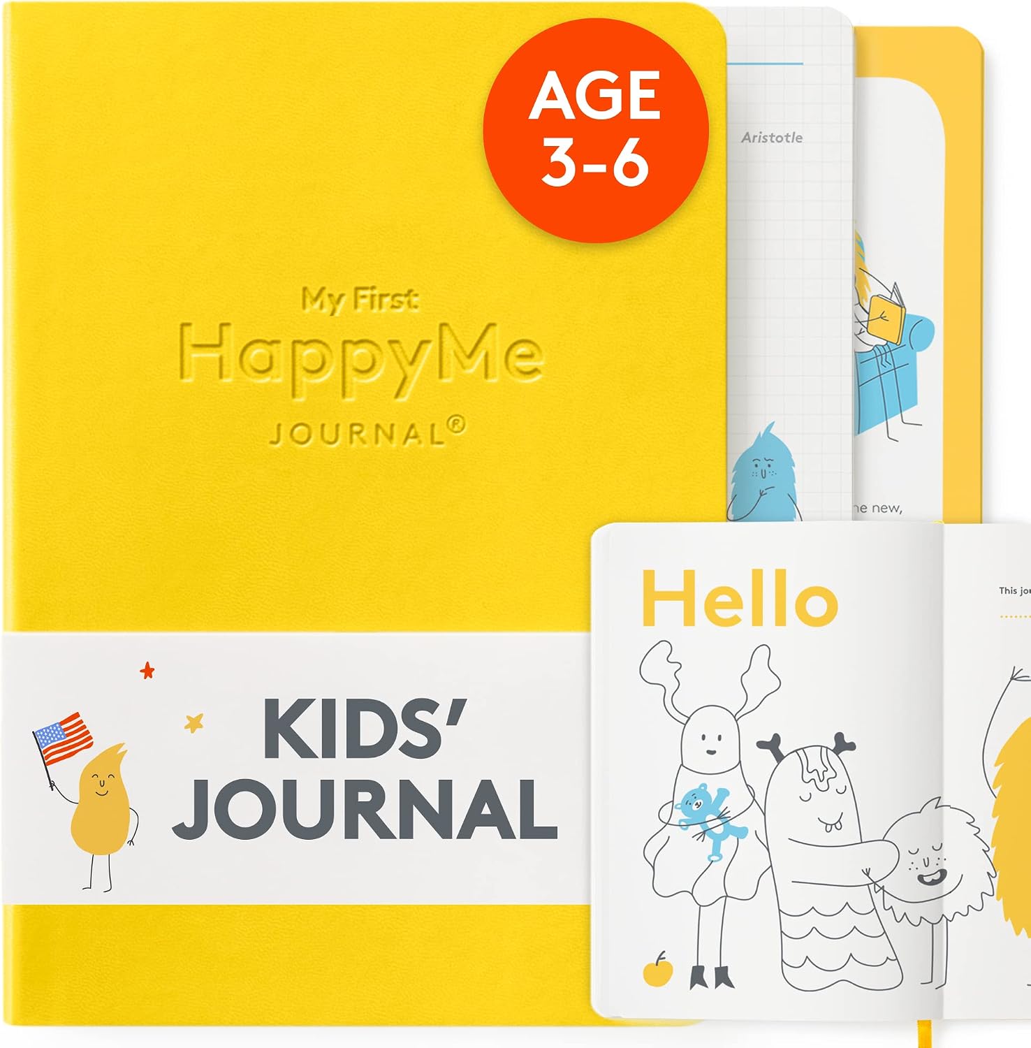 My First HappyMe Journal for Kids: Promote Happiness, Cultivate Positive Habits and Nurture Curiosity for Little Explorers - Interactive Guided Journaling Book for Inquiring Minds of Children Ages 3-6