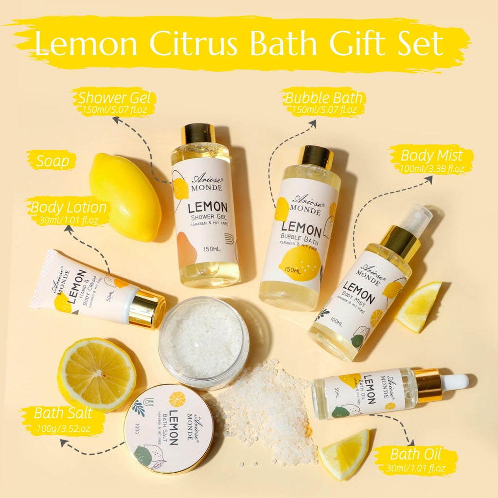 Spa Gift Baskets - Coconut Vanilla Bath Gift Set for Women, Relaxing Spa Kit with Bath Bombs, Body Lotion and Body Scrub, Birthday Gifts for Women, Christmas Spa Gifts for Mom