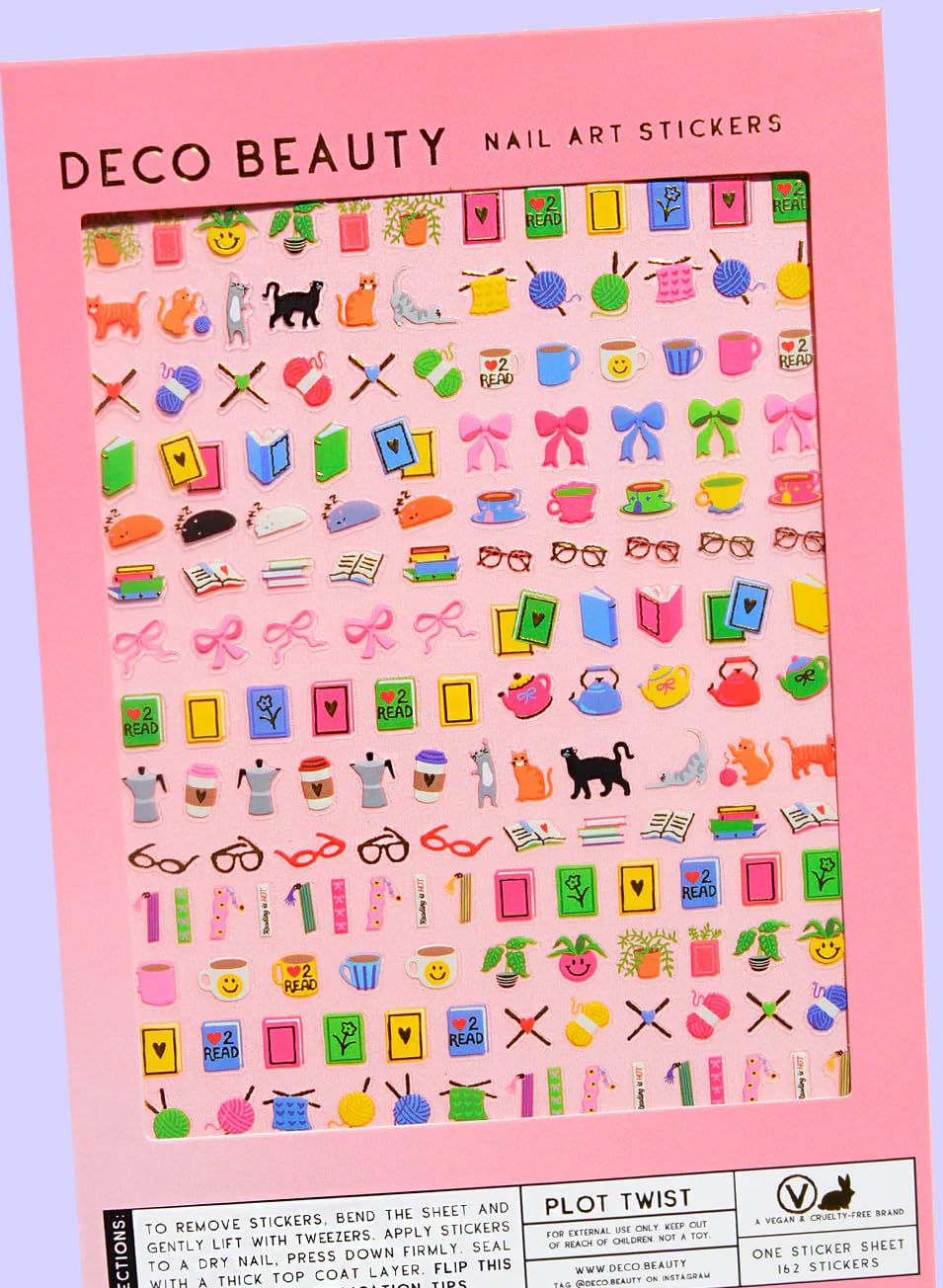 Deco Beauty 90s Baby - Super Thin & Easy-to-Apply Nail Art with The Cutest Designs - Durable & Long-Lasting Nail Art Stickers and Decals for Women, for DIY at-Home Manicures & Salon-Quality Nails