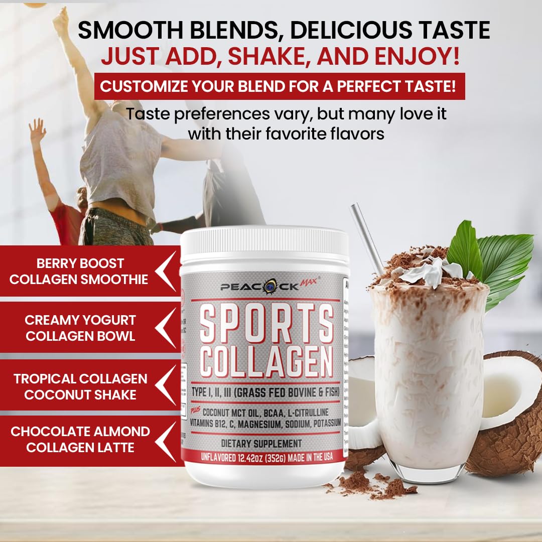 Collagen Keto Coffee Creamer Powder 12.2 oz - Hydrolyzed Collagen Peptides with Coconut MCT Oil, B12, Magnesium, Unflavored Protein Powder, Sugar Free Coffee Creamer for Smoothies & Baking