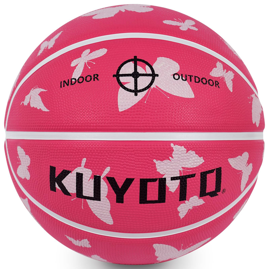 KUYOTQ Kids Youth Adult Size 3/4/5/6/7 (22/25.5/27.5/28.5/29.5") Basketball Premium Rubber or Faux Leather Basketball Indoor Outdoor Basketball for Boys Girls Womens Mens Basketball Gifts (Deflated)