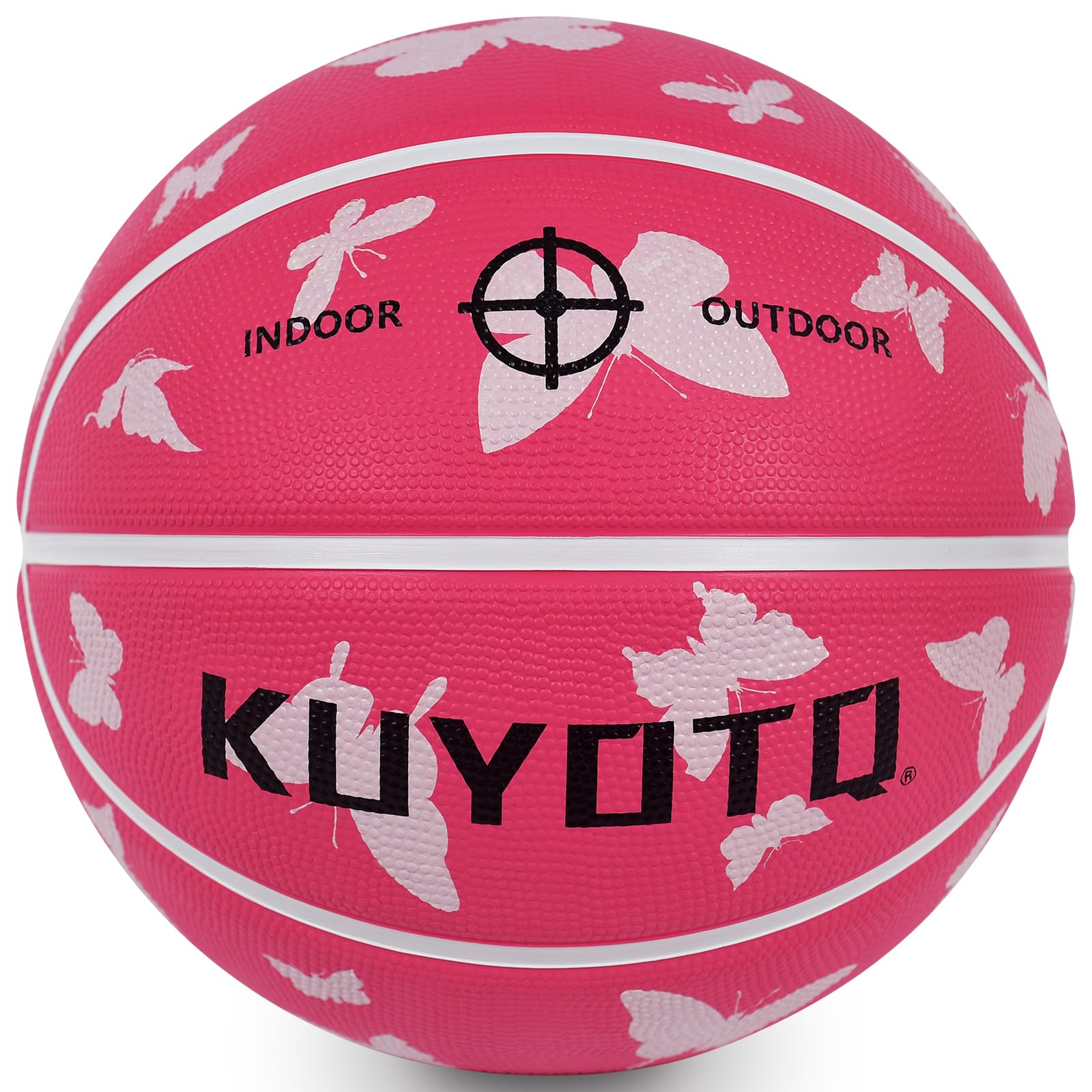 KUYOTQ Kids Youth Adult Size 3/4/5/6/7 (22/25.5/27.5/28.5/29.5") Basketball Premium Rubber or Faux Leather Basketball Indoor Outdoor Basketball for Boys Girls Womens Mens Basketball Gifts (Deflated)