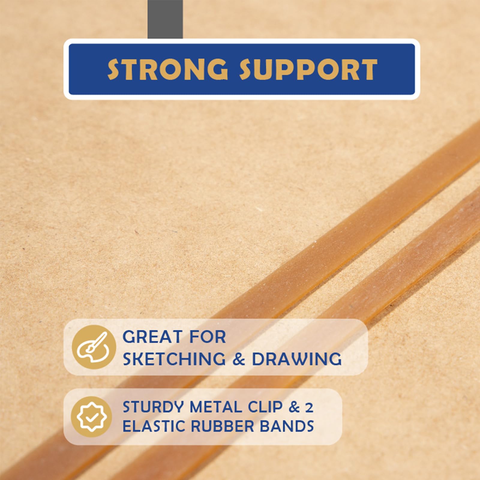 Falling in Art 13x17 Professional Sketch Board, Drawing Tote Board for Artists with Sturdy Clip and Rubber Bands, Portable Art Clipboard for Classroom and Studio Drawing