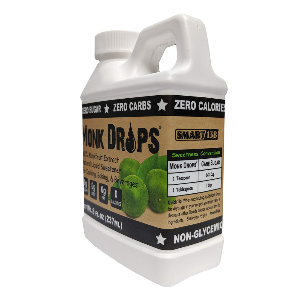 Monk Drops - 100% Monkfruit Liquid Sweetener, Zero Glycemic, Zero Calories, Zero Sugar, No Added Water, Concentrated Monk Fruit (350 Servings, 1.5 Fl Oz)
