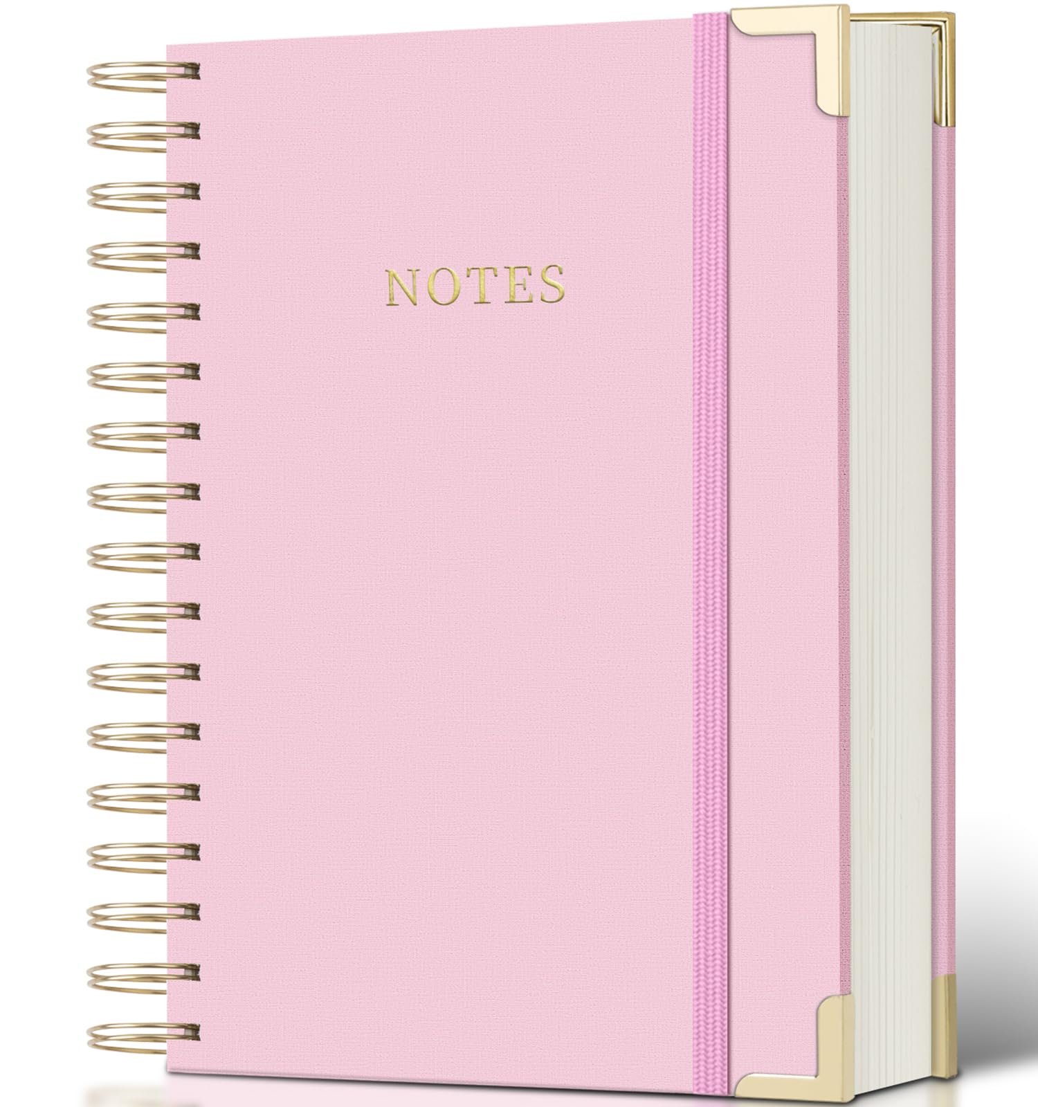 Spiral Notebook Journal, 328 Pages Linen Hardcover College Ruled Notebook, Lined Thick Journals for Women Men, A4 Thick Spiral Journal for Writing, 100GSM Paper, Cute Notebooks for Work School