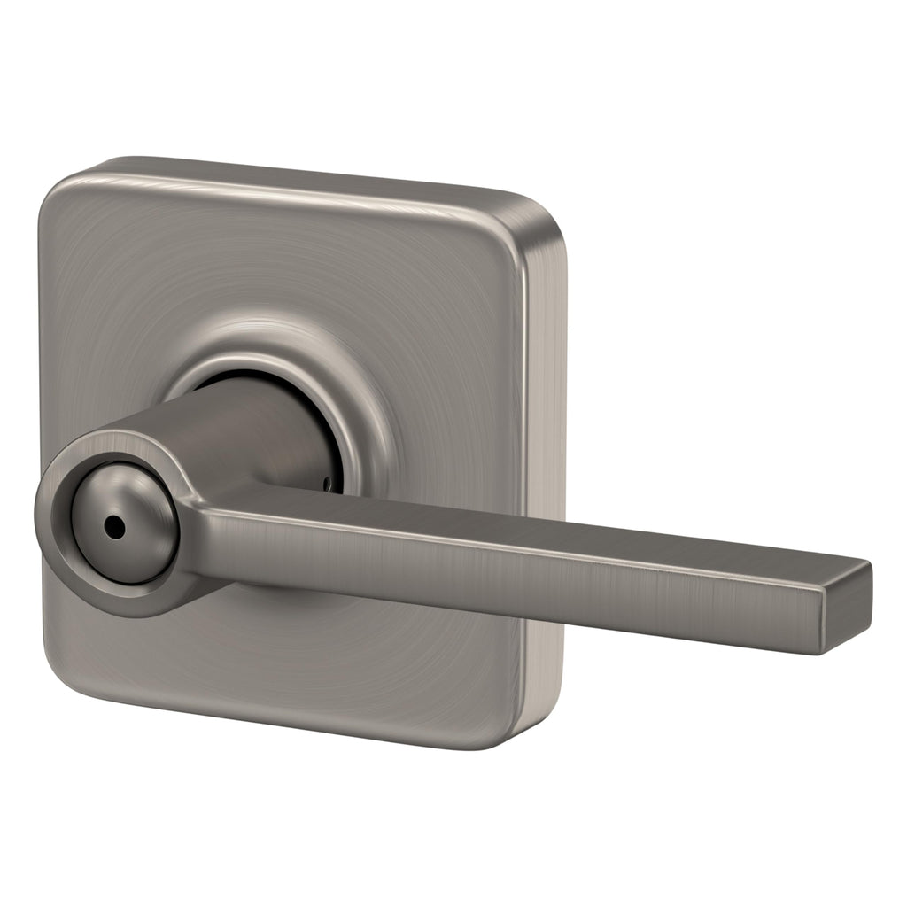 Schlage F10 LAT 716 Latitude Door Lever, Hall & Closet Passage Lock, Aged Bronze